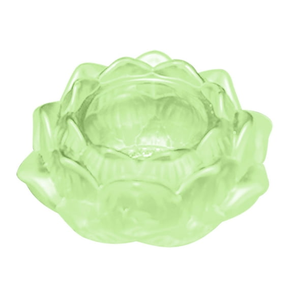 Candles and Candle Holders Clearance Sale! Nomeni 7 Colors Crystal Glass Lotu Flower Candle Tea Light Holder Buddhist Candlestick, 1 Candlestick Promotion Sale Green