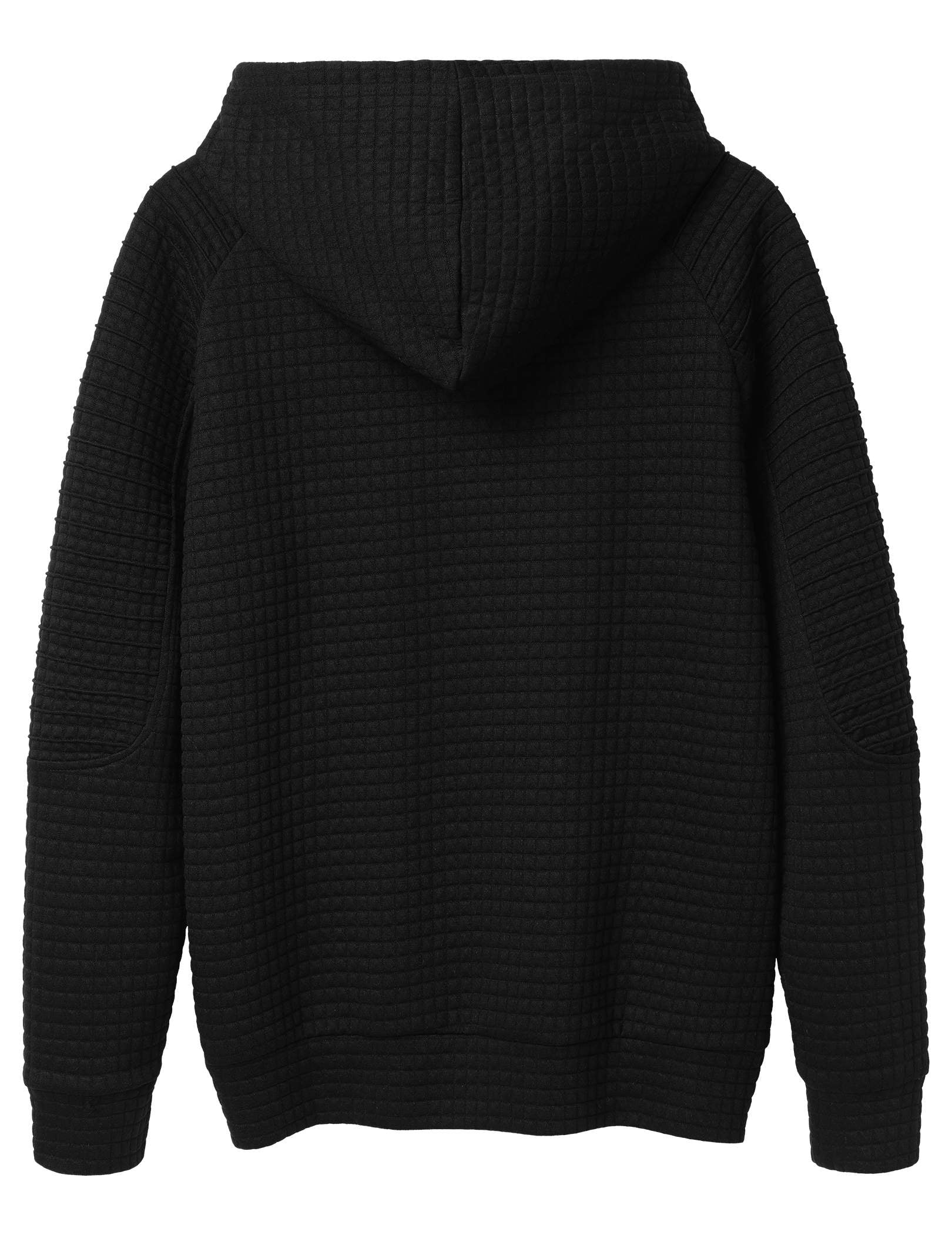 COOFANDY Men's Knit Hoodie Pullover Hipster Hip Hop Long Sleeve Drawstring Waffle Hooded Sweatshirt with Kanga Pocket