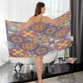 thumbnail image 7 of Dreamtimes Mandala Check Soft Cotton Towel Sets 2 Piece, 1 Bath Towel 1 Hand Towel Quick Dry Highly Absorbent Bath Towels Washcloths for Bathroom, Gym, Hotel, and Spa, 7 of 7