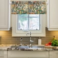 thumbnail image 2 of Yayeee Kitchen Valance Rod Pocket 54" x 18" Living Room Window Curtain, Beige Floral Garden, 2 of 6