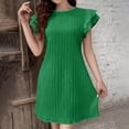 thumbnail image 3 of zbxnLI Women's Mini Dress Ruffle Short Sleeve Dresses Summer Lightweight Casual Vacation Sundress for Women, 3 of 7