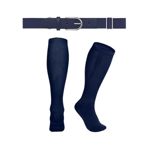 Eryueer Baseball Socks and Belt Combo Set Boys Baseball Belt and Socks Elastic Softball Socks and Belt for Adults and Youth