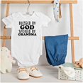 thumbnail image 3 of Blessed By God Spoiled By Grandma Romper Boys or Girls Infant Baby Brisco Brands 6M, 3 of 6