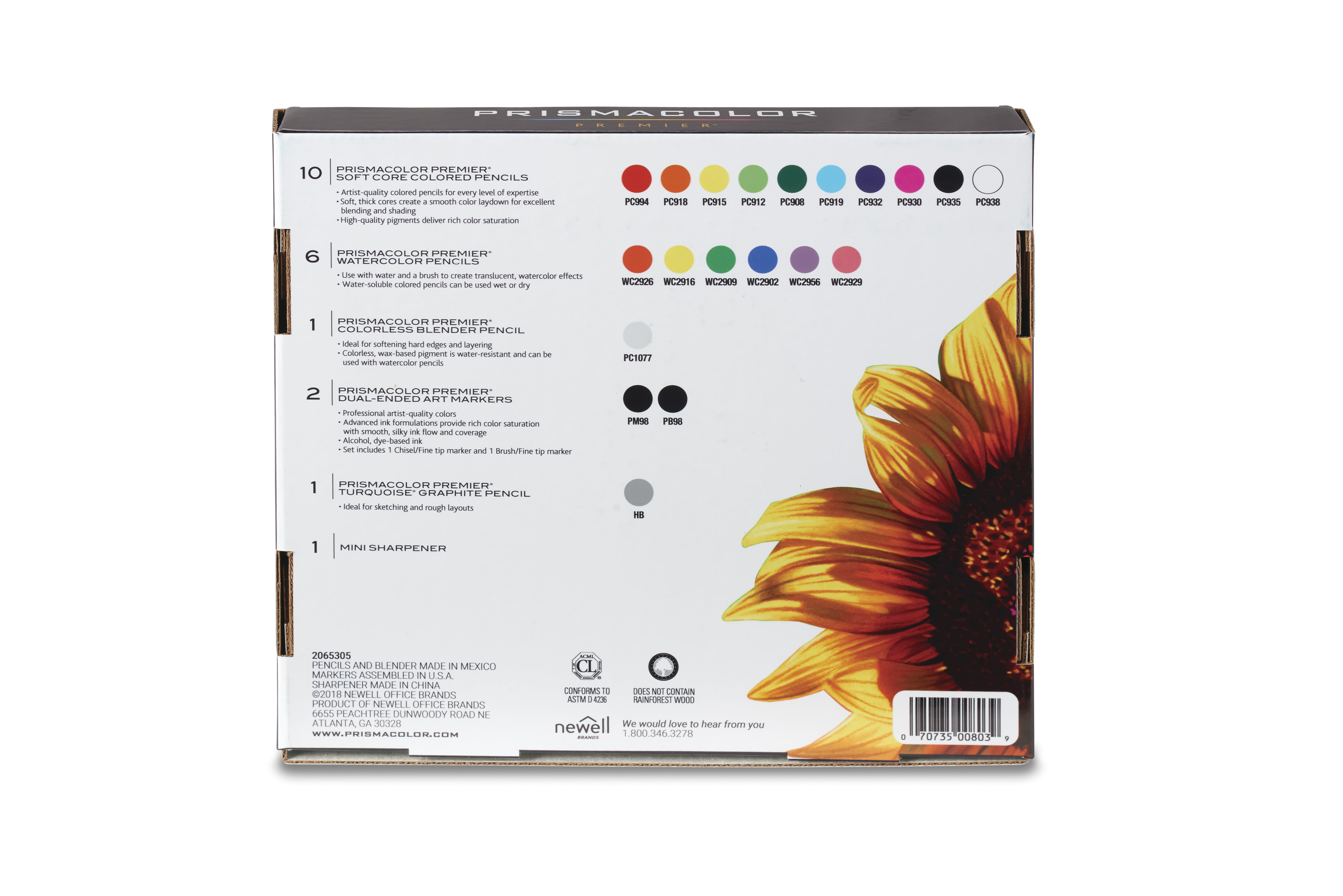 Painting & Drawing Kit, 75-Piece Artist Bundle — 18 Mini Colored Pencils  840098724415