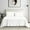 02 - White ( Stripe ), variant on SNDecor King Size Top 28" Split Flex Head Egyptian Cotton 4-Piece Sheet Set Fits 7-9" Deep Pocket (White, Solid)