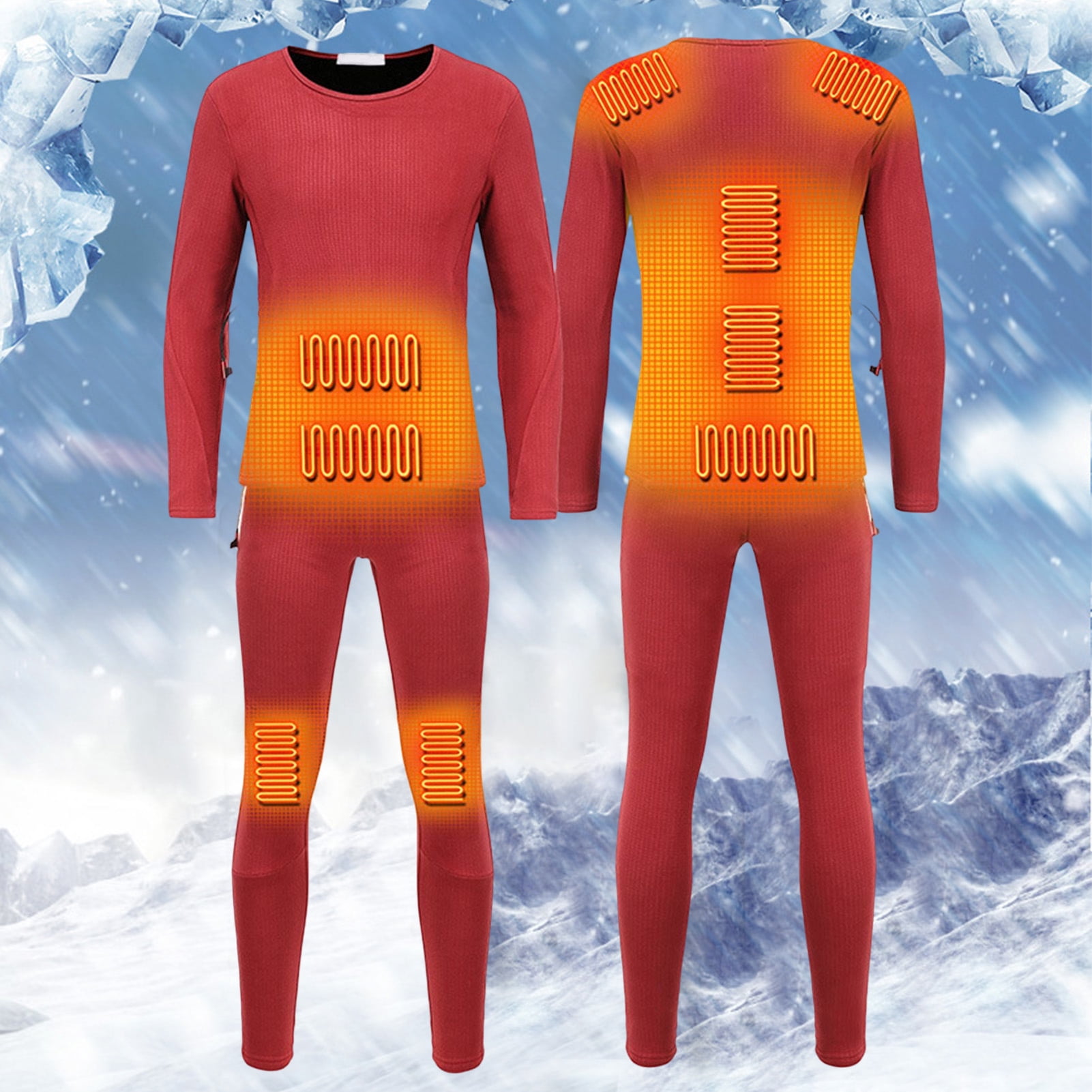 HEROBIKER Thermounterwäsche Für Herren – Langarm & Langhose, Fleece Gefüttert, Für Ski, Winter & Outdoor