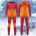 thumbnail image 4 of 2Pcs/Set Long Johns Thermal Underwear for Men Skiing Winter Warm Hunting Gear Fleece Lined Base Layer Set Top Bottom, 4 of 8