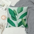 thumbnail image 2 of COMIO  Tropical Leaves Throw Pillow Covers, Decorative Burlap Square Outdoor Cushion Cover Pillow Case for Car Sofa Bed Couch, 2 of 5
