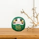 thumbnail image 4 of Muñeca Daruma, figura artística, artesanía, escultura creativa, adorno coleccionable para interiores. Verde, 4 of 8