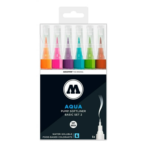 Marcadores Acuarelables Molotow Aqua Ink 1Mm Set 2 - Pack De 6 Unidades multicolor SIN TAMAÑO