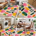 thumbnail image 5 of 3'x5' Area Rugs, Colorful Geometric Abstract Indoor Outdoor Area Rug for Living Room Bedroom, Minimalist Modern Art Washable Bathroom Rugs Kitchen Floor Carpet Mats Home Decor Aesthetic, 5 of 8