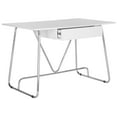 thumbnail image 6 of SAFAVIEH Malloy Modern Glam Lacquer Rectangle Writing Desk, White (43.3 in. W x 27.5 in. D x 29.5 in. H), 6 of 9