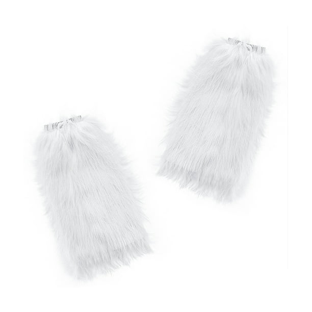 Fun Central Furry Leg Warmers White