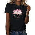 thumbnail image 1 of Camiseta de mujer Lotus Breathe de algodón puro, ajuste cómodo, top deportivo de ocio, 1 of 7