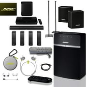 Bose SoundTouch 10 Wireless Music System (Black), SoundSports Citron Wireless Headphones, Wireless Surround Speakers, Lifestyle 650 Home Theater System, Omni Jewel Stands Complete Home Setup (Reed)