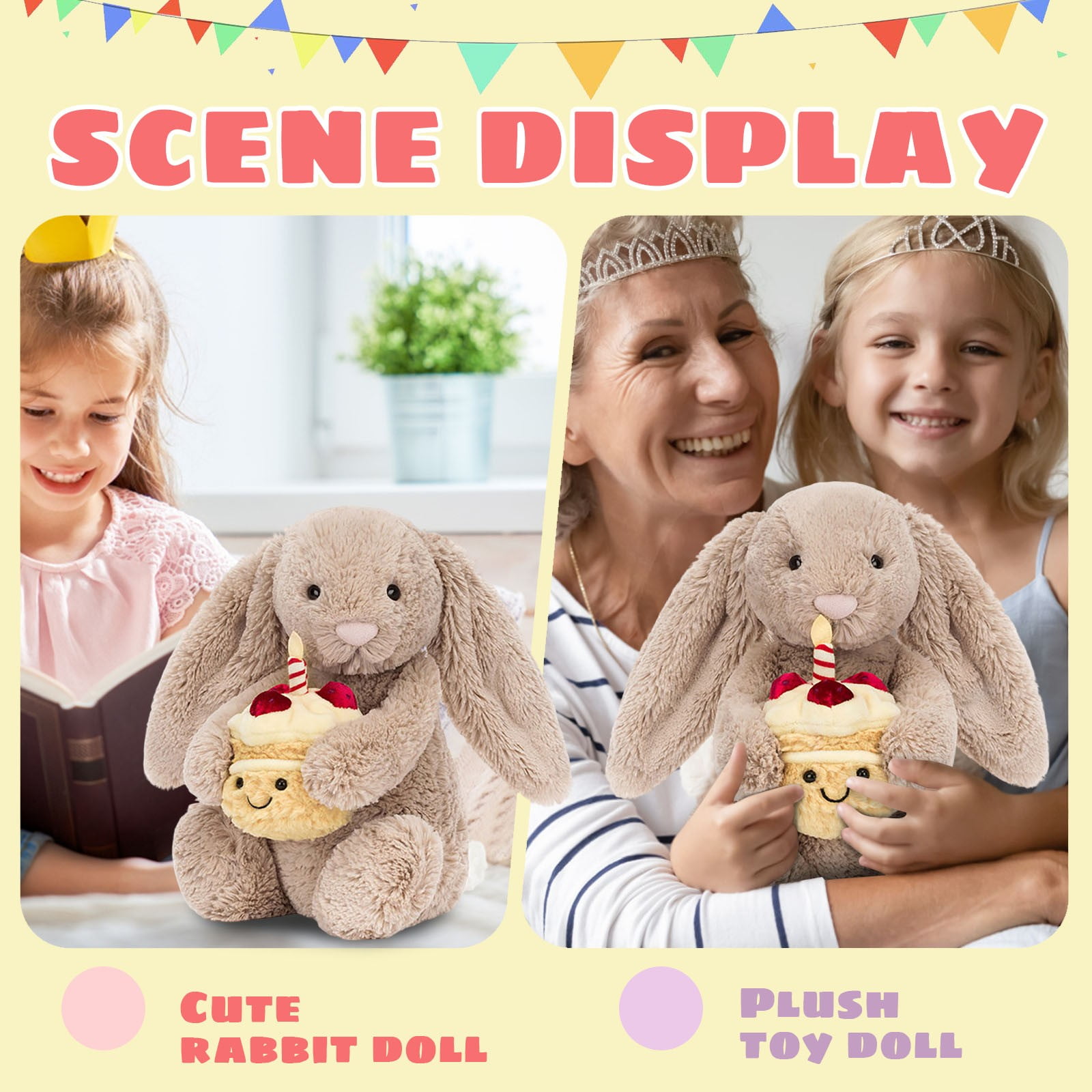 Bashful Beige Bunny 'Birthday' - Official Jellycat