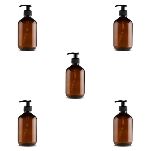 Matsuzay Dispensador de jabón Botellas de bomba de recarga Tipo de empuje Detergente líquido recargable Verde Marrón Suministros de baño 500ml Set No. 4 5piezas Matsuzay CBP236849