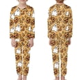 thumbnail image 2 of Renewold 2 Pieces Durable Sleepwear for Teens Boys Girls Soft Halloween Home Life Outfits Down Loungewear Candy Bats O-Neck Daily Life Sleep Wear Set,Size 11-12, 2 of 5