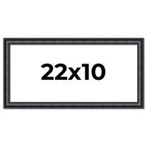 22x10 Frame Black Real Wood Picture Frame Width 1.25 inches | Interior Frame Depth 0.5 inches |
