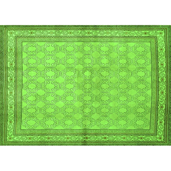Ahgly Company Indoor Rectangle Persian Green Traditional Area Rugs, 3' x 5'