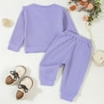 thumbnail image 3 of zbxnLI Newborn Baby Girl Clothes Set Long Sleeve Crew Neck Pullover Sweatshirt Pants Set for Toddler Girls, 3 of 9