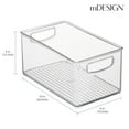 thumbnail image 4 of mDesign Plastic Bath Vanity Storage Organizer Bin with Handles, 4 Pack, Clear, 4 of 9