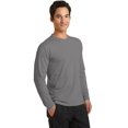 thumbnail image 4 of Port & Company Long Sleeve Performance Blend Tee-XL (Medium Grey), 4 of 6