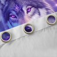 thumbnail image 4 of Erosebridal Purple Magical Wolf Pair Floral Print Black Out Curtains, Fantasy Wildlife Curtains Pack of 2 (42x63 Each) for Men and Women, 4 of 6