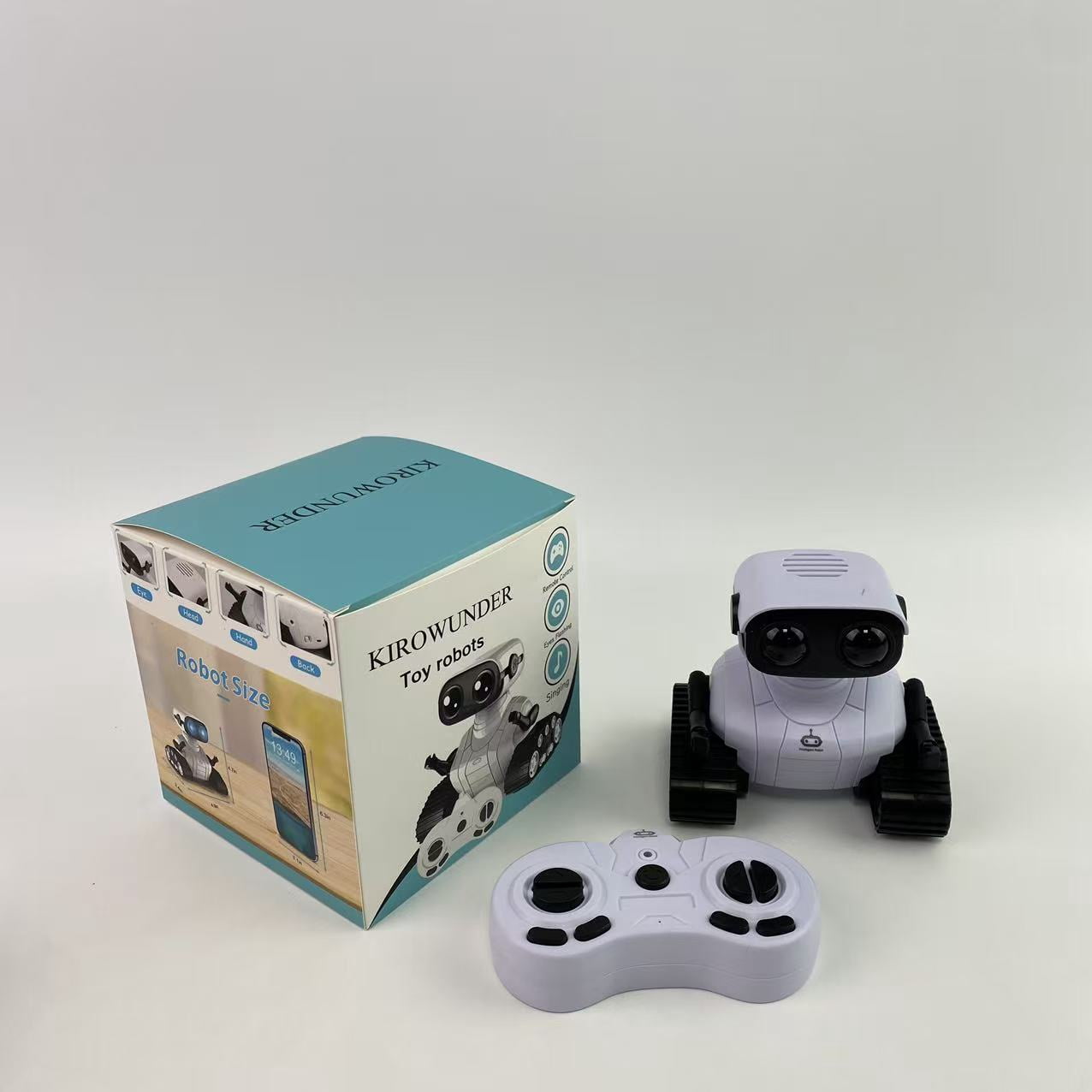 KIROWUNDER Toy robots,Robot Toys,Flexible RC Robots,Remote Control Robot Toys with Dancing Singing Music and LED Eyes