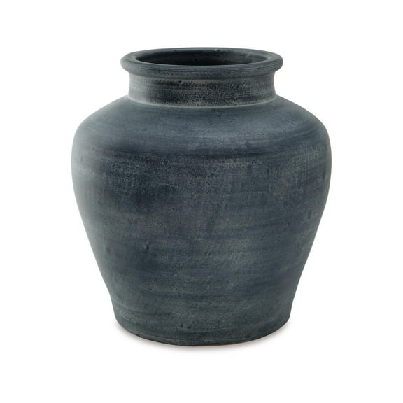 Signature Design by Ashley Meadie Vase, Distressed Blue
