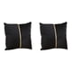 thumbnail image 1 of Advancent 2 unids/set añade elegancia al espacio habitable con funda de almohada decorativa con rayas doradas y cremalleras ocultas Decoración del hogar negro, 1 of 6