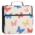 thumbnail image 5 of FORMRS Zipper Binder with Shoulder Strap 2-inch Ring 500 Sheet Capacity File Bag, Red Butterflies, 5 of 5