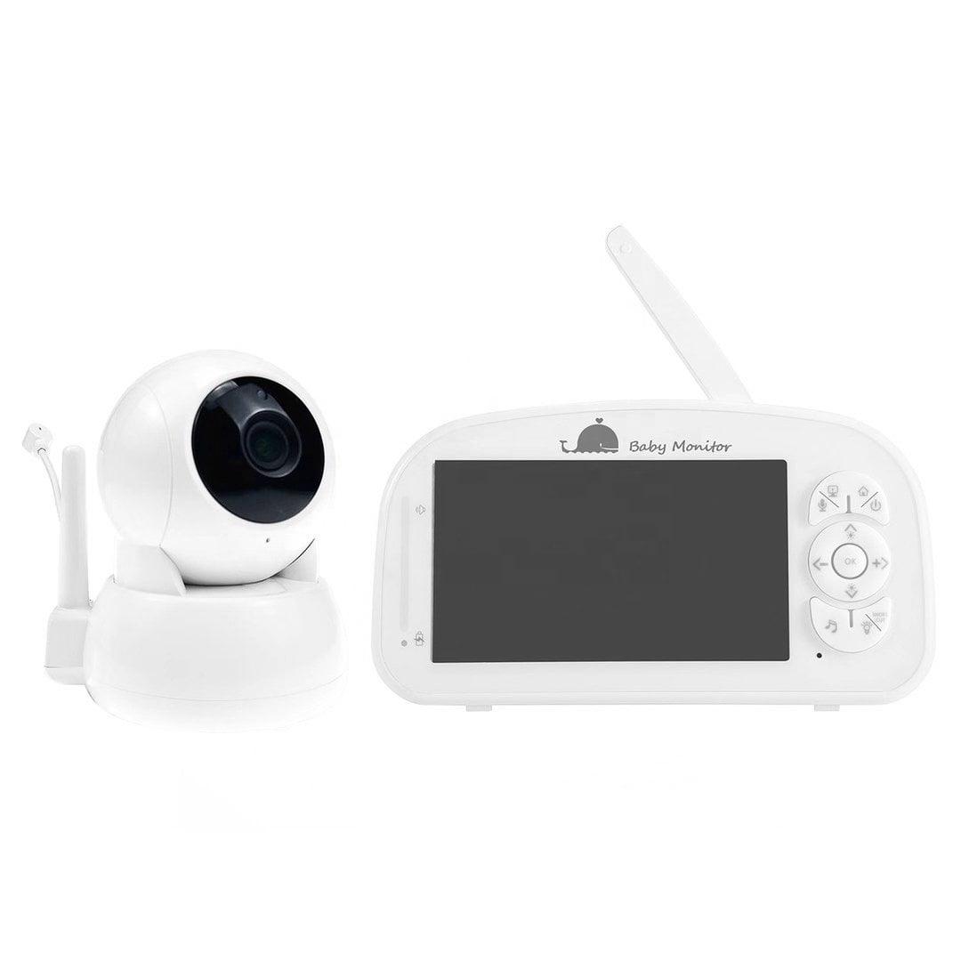 Gtekpros MB518 Video Baby Monitor 5" Screen 1080P HD Baby Camera 5200mAh 2-Way Audio Temperature Monitoring Lullabies Pan-tilt  Infrared Night Vision