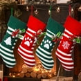 thumbnail image 3 of Knitted Christmas Stocking, Embroidery Christmas Trees Snowflake Paw Custom Needlepoint Stockings Set, Family Stocking for Fireplace,Christmas Holiday Decorations, 3 of 7