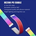 thumbnail image 3 of 3X Cable de Extensión de Alimentación RGB Cable de Extensión de Alimentación ARGB Barra de Tira de Luz LED RGB de 5 V y 3 Pines para Carcasa de PC, 3 of 5