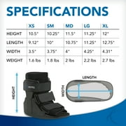 United Ortho USA14013 Short Cam Walker Fracture Boot, Small, Black