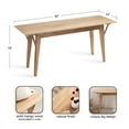 thumbnail image 3 of Kate and Laurel McCutcheon Mid-Century Rectangle Wooden Bench, 42 x 14 x 18, Natural Brown, Living Room Wood Bench for Display, Seating, and Storage Options, 3 of 8