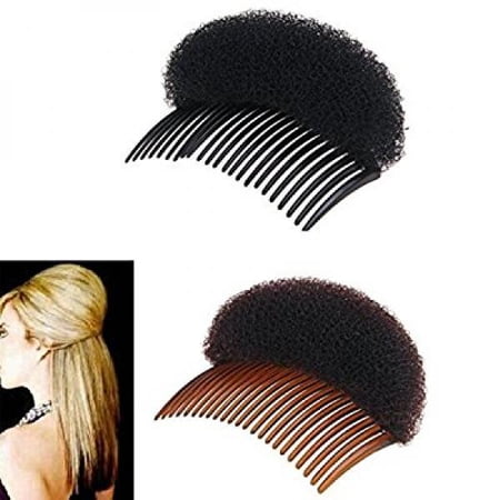 2pices 1black 1brown Women Bump It Up Volume Hair Base Styling