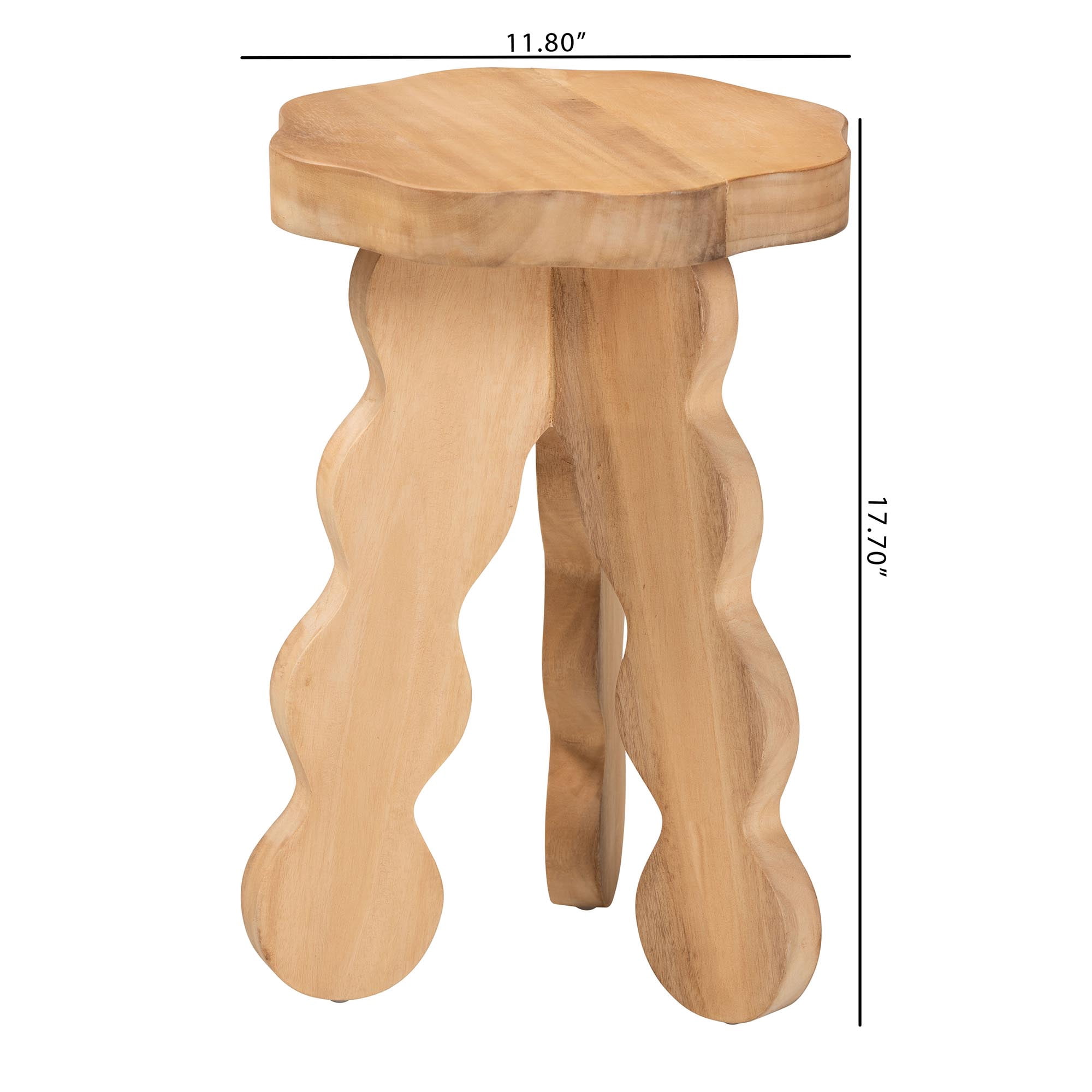 bali & pari Sino Rustic Footstool, Natural Brown