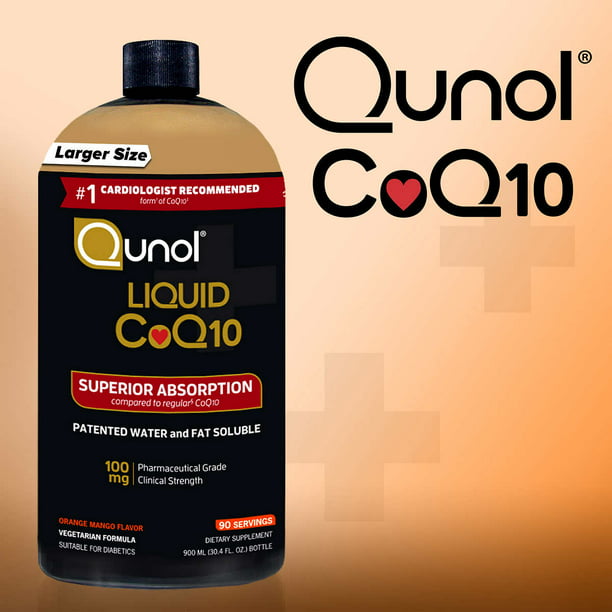 Qunol Liquid CoQ10 Clinical Strength Ubiquinone 100 mg 30 Ounces -  