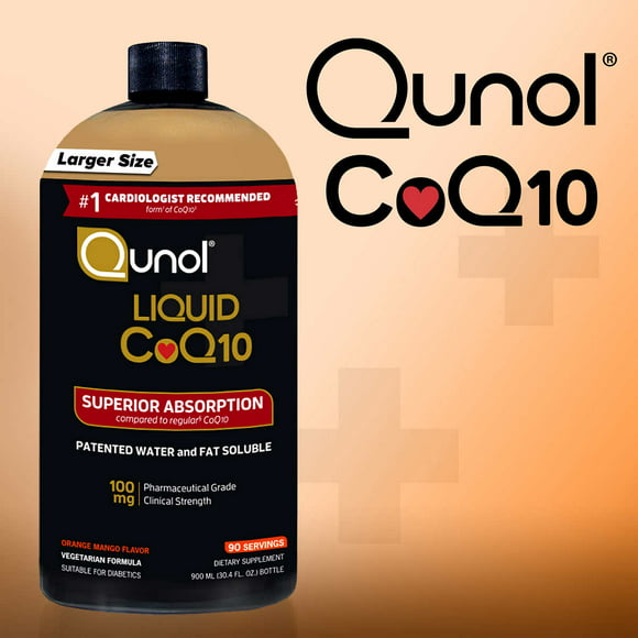 Qunol Liquid CoQ10 Clinical Strength Ubiquinone 100 mg 30 Ounces