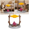 thumbnail image 2 of Leojiow Cat Dispenser Interactive Slow Food Puzzle Feeder For Indoor Cats 30X29Cm Brown, 2 of 7