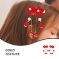 thumbnail image 4 of 1 Paire Épingle à Cheveux Style Chinois à Franges Rouges pour Filles, 4 of 9