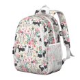 thumbnail image 2 of Husky Dog Flower Floral Backpack for School,Cute School Bag,Schoolbag with Adjustable Shoulder Straps & Padded Back,15"x11.42"x5.5", 2 of 6