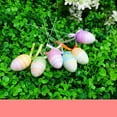 thumbnail image 2 of 6pcs Glitter Easter Egg Picks Foam Crafts Wooden Stake Decoration Cake Topper Sticks Garden Ornament, 2 of 8