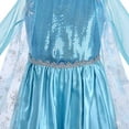 thumbnail image 4 of Elsa Robe pour Filles Enfants Robe de Princesse Reine des Neiges Halloween Cosplay Costume Fête d'Anniversaire Déguisement, 4 of 6