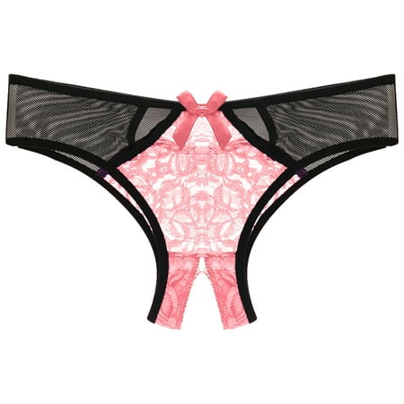 Womens Crotchless Panties Cheeky Panties for Women One Size Underwear Women Sexy Crotchless Underwear Hollow Lingerie