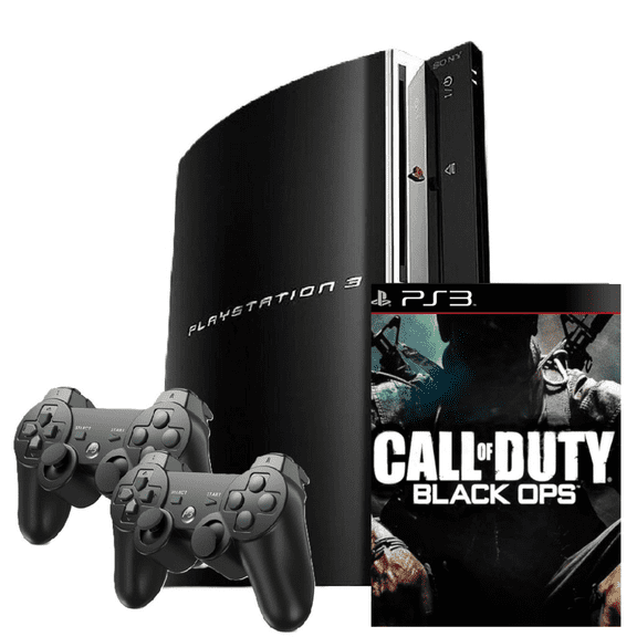 Restored Sony Playstation PS3 Console Original 80GB with Call of Duty Black Ops Two and Retrofam Controllers, Black, (Refurbished)