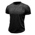 thumbnail image 4 of Sngxgn Mens Slim Fit Short Sleeve Workout T-Shirts Casual Gym Tops T-Shirts Jogging Shirts for Men(Black,S), 4 of 5