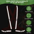 thumbnail image 4 of Chaleco de Seguridad Reflectante Uxcell, Chalecos Hi-Vis, Tiras de Alta Visibilidad Ajustables para Trotar al Aire Libre Rojo, 4 of 7